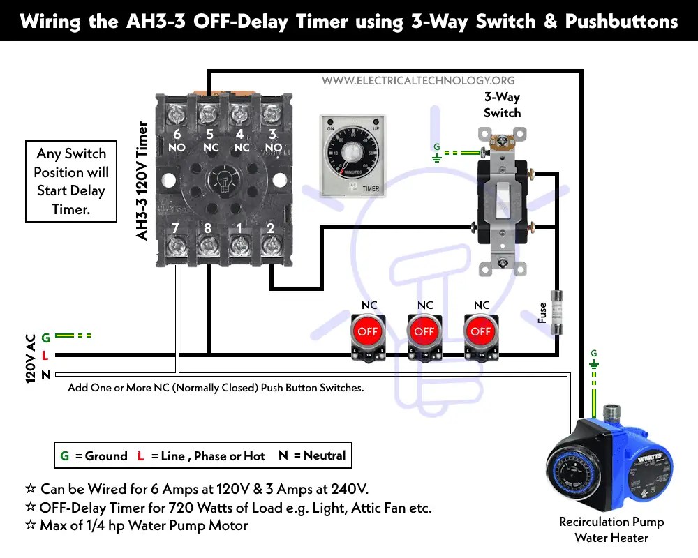 How to Wire OFFDelay Timer for 120V and 240V Load Circuits?