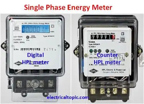Single Phase Energy Meter Diagram