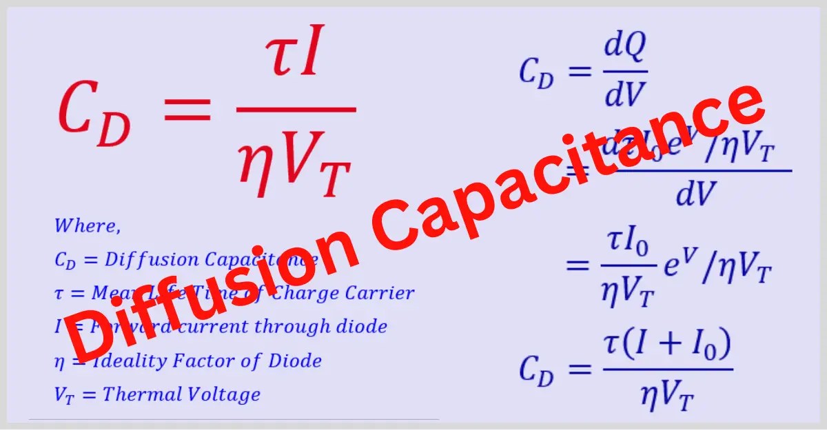 Diffusion Capacitance Definition, Formula, Solved Problem
