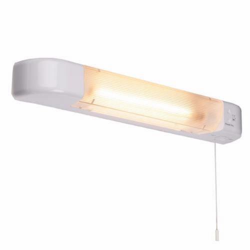 KnightsBridge White Dual Voltage IP20 Bathroom Shaver Light with Shaver