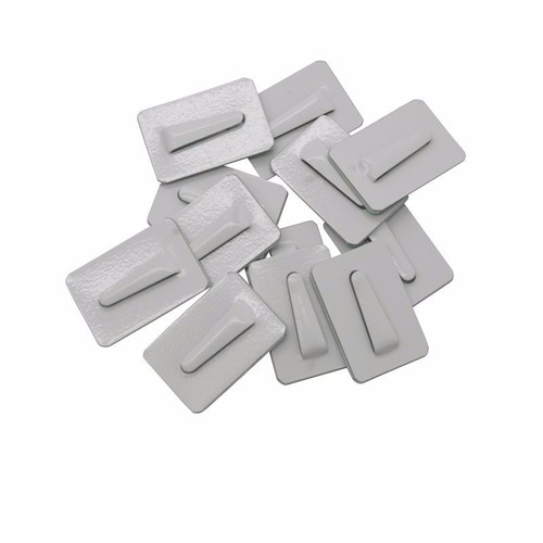 Zexum 20x30mm Self Adhesive Steel Coated Cable Clips (10 Pack