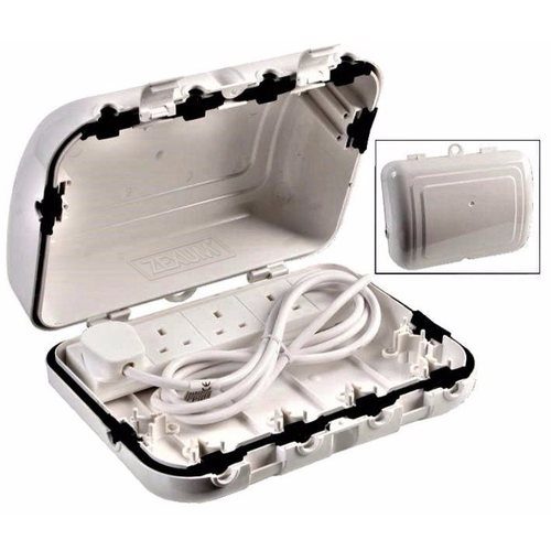 4 way Waterproof IP64 Outdoor Plug Junction Box Enclosure with 2m Extension Lead Home, Furniture