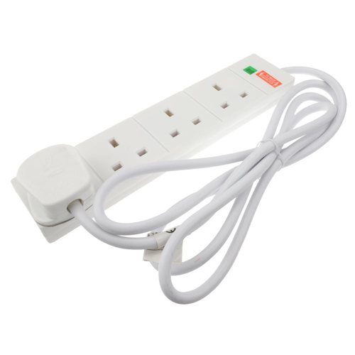 Pro Elec 4G White Surge Protected & Neon Extension Lead 5 Meter