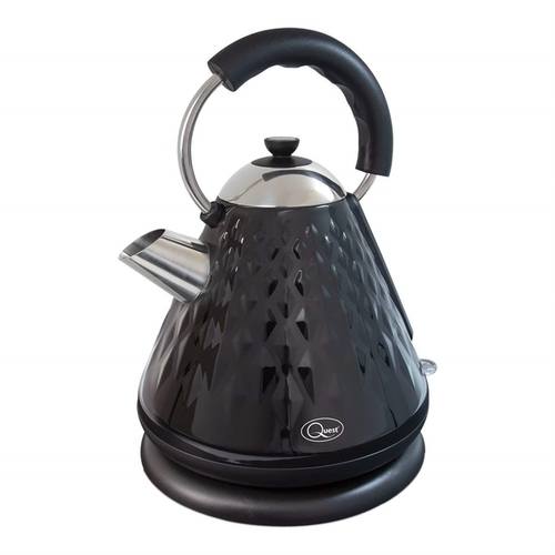 Quest 3kW Pyramid Diamond Kettle Black Electrical World