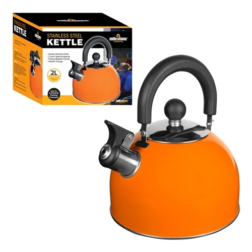 Milestone 2L Stainless Steel Kettle Orange Electrical World