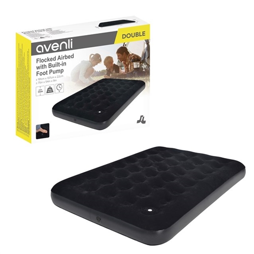 Avenli Double Flocked Airbed with builtin pump Electrical World