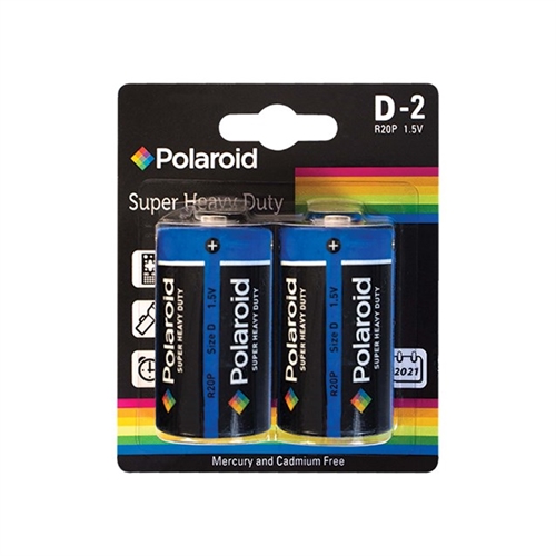 Polaroid 2pk D Size Heavy Duty Battery Electrical World