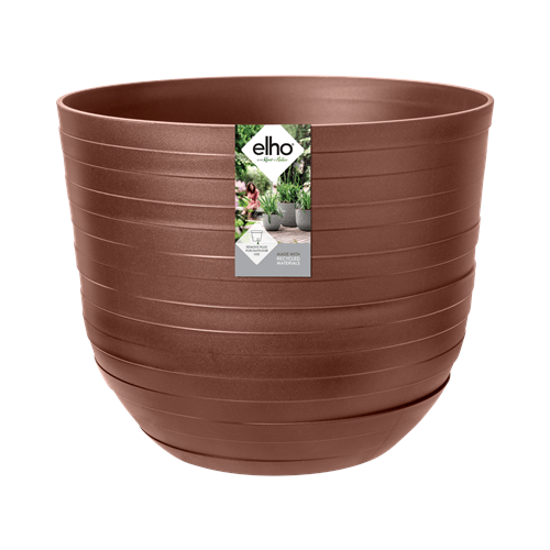 Elho Fuente Rings 30cm Round Plastic Indoor & Outdoor Plant Pot Rusty