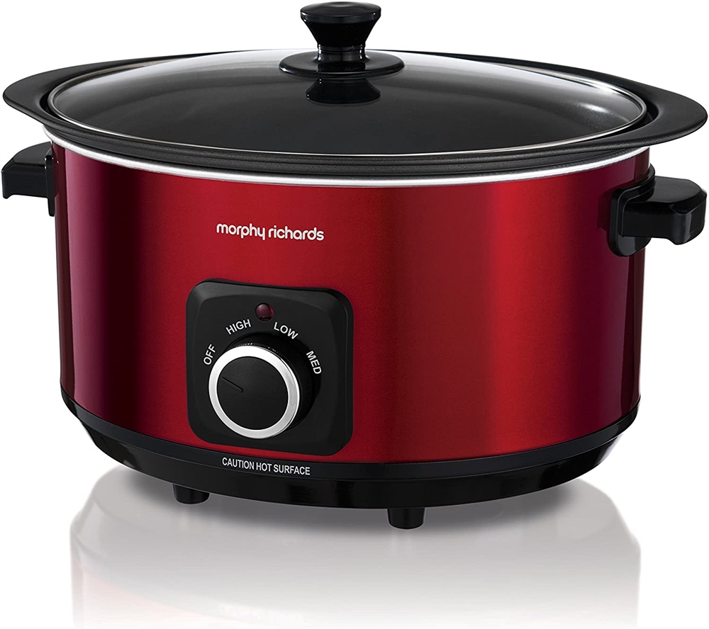 Morphy Richards Sear and Stew 6.5L Slow Cooker, Red Electrical World