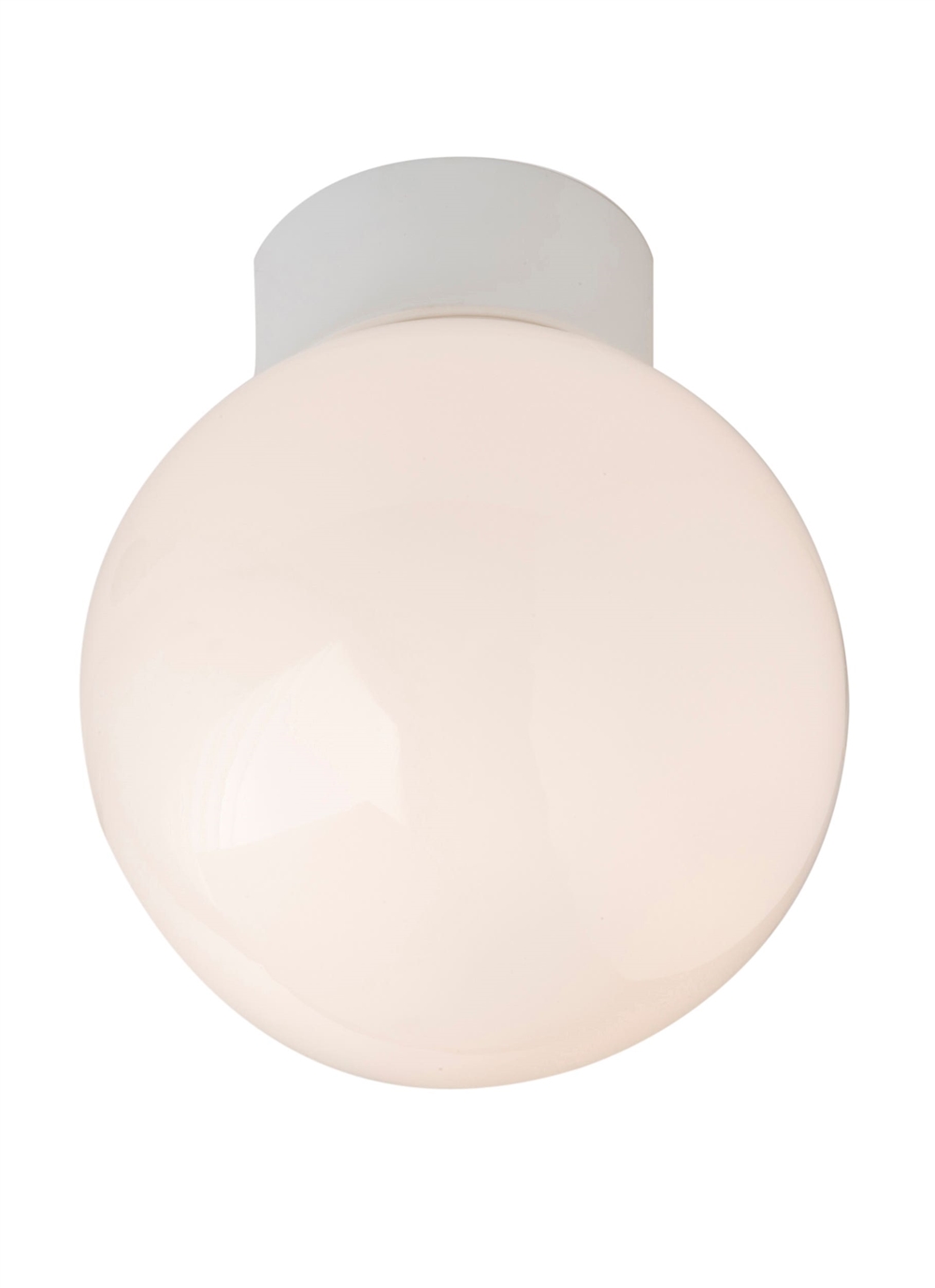 Robus GLOBE 100W bathroom ceiling light, IP44, 100mm, White Electrical