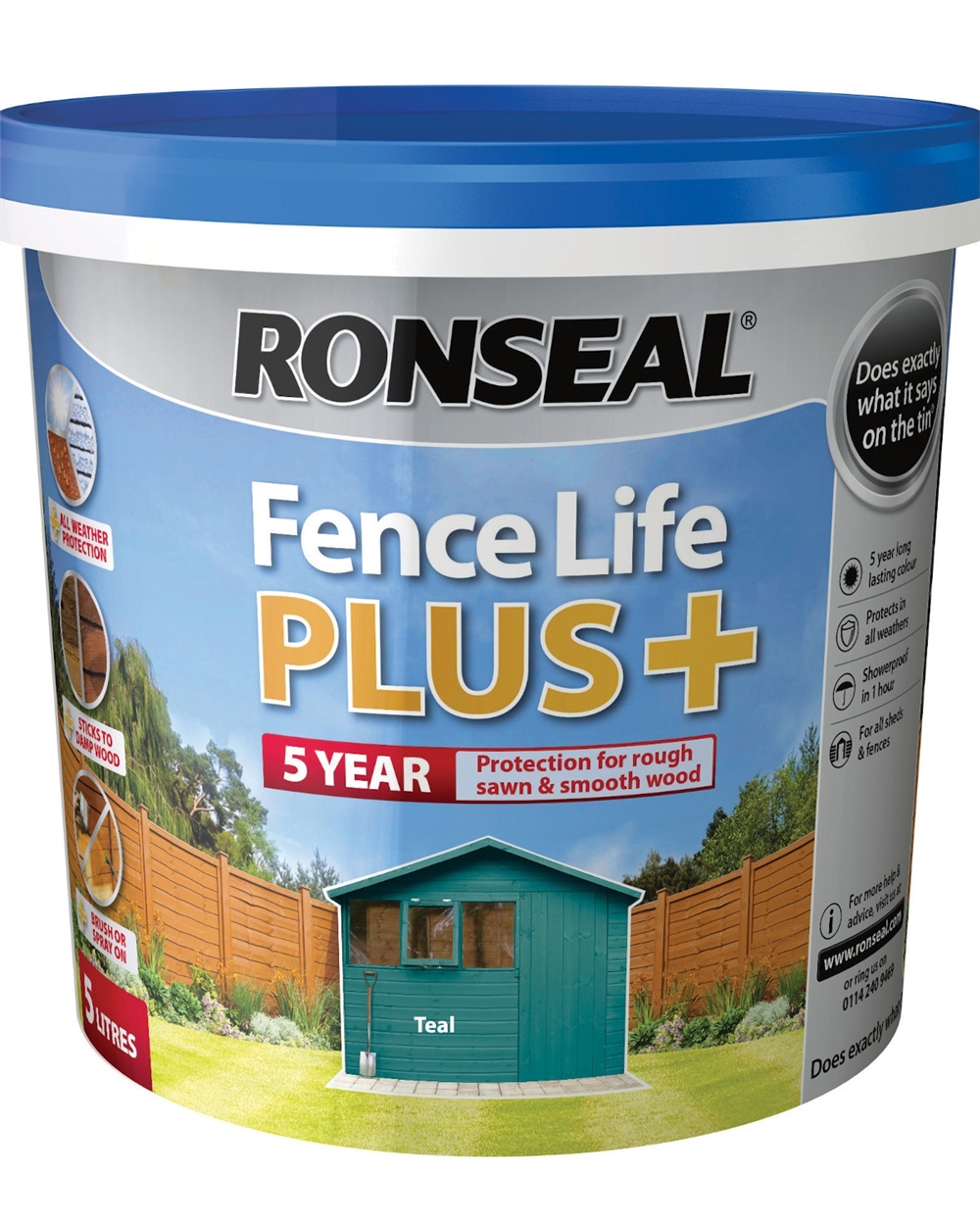 Ronseal Fence Life Plus Teal 5L Electrical World