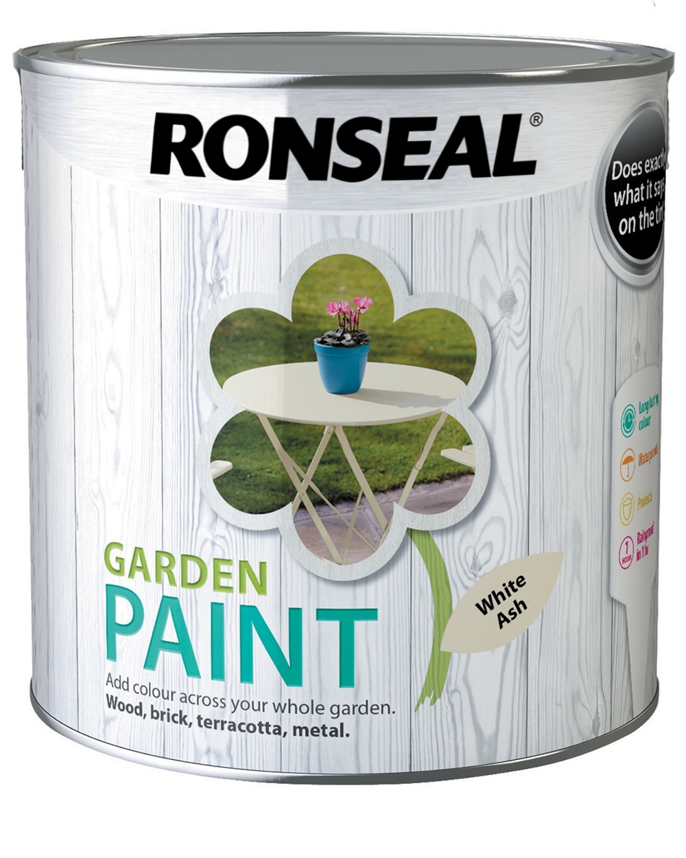 Ronseal Garden Paint White Ash 2.5L Electrical World