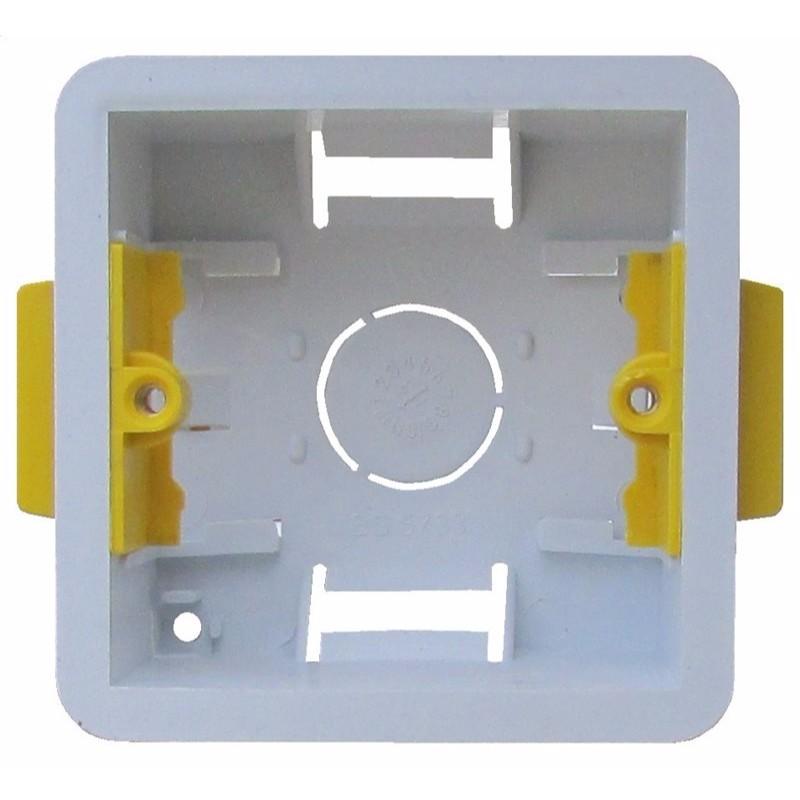 ESR 1 Gang 35mm Single Dry Lining Plasterboard Wall Mounting Back Box