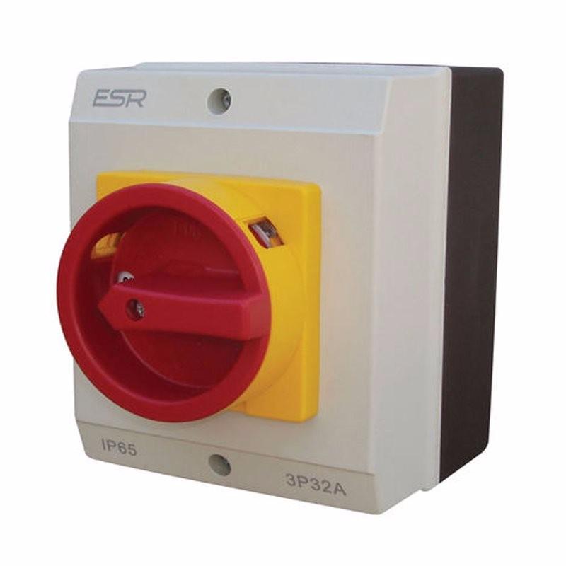 ESR 32A 3 Pole 230V415V Medium IP65 Industrial Rotary Isolator