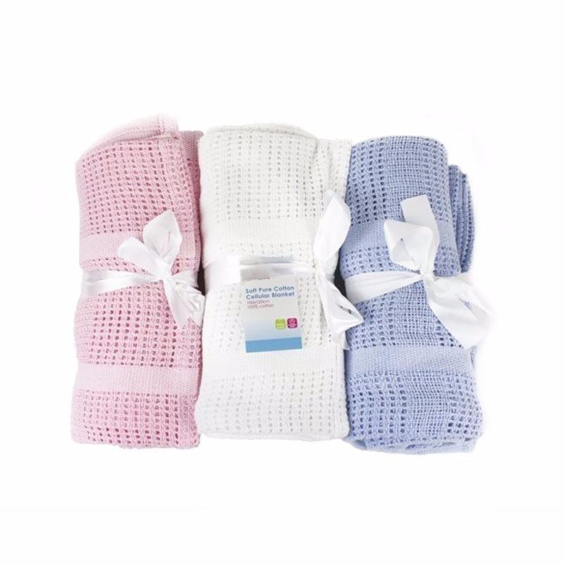 First Steps 100 Pure Soft Cotton Cellular Baby Blanket Electrical World