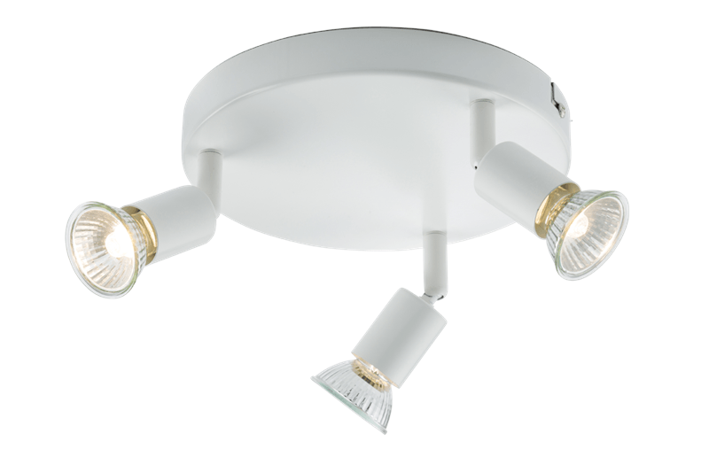 KnightsBridge Ceiling Light GU10 50 Watt 3 Spotlight Bar White LED