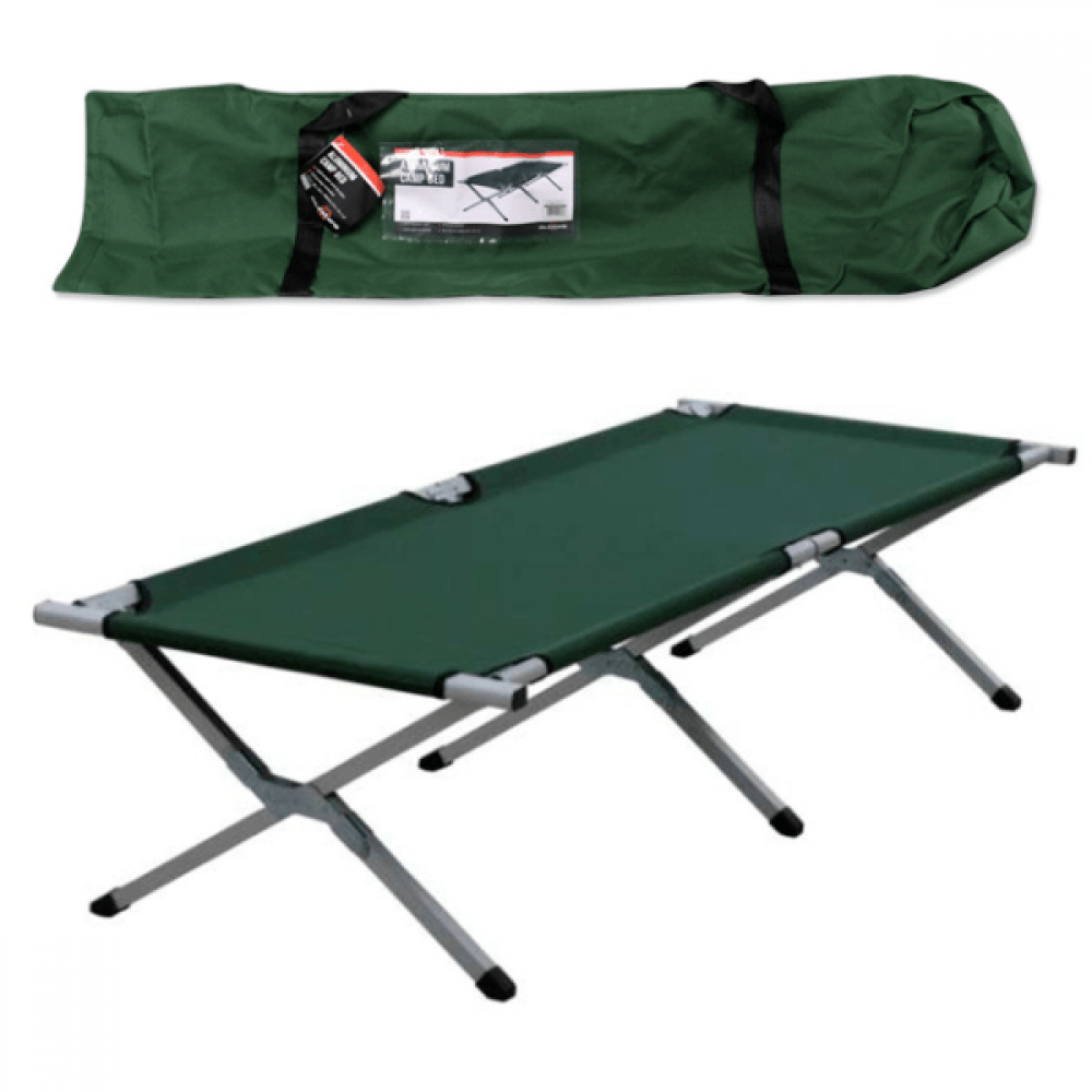 Milestone Green Folding Single Aluminum Camp Bed Electrical World