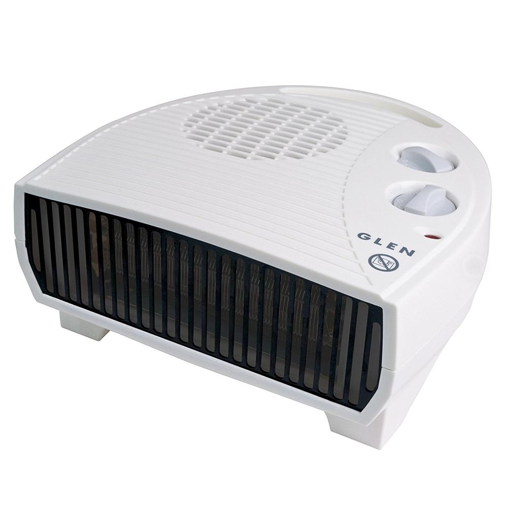 Glen 3kW Electric Flat Fan Heater White Electrical World
