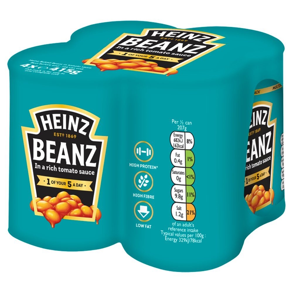 Heinz Baked Beans In Tomato Sauce 4X415g Electrical World