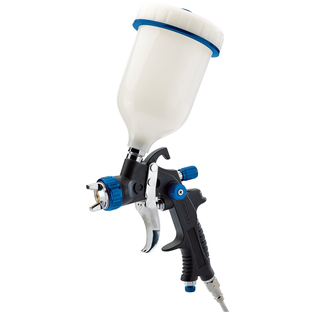 Draper HVLP Air Spray Gun with Composite Body and Gravity Fed Hopper