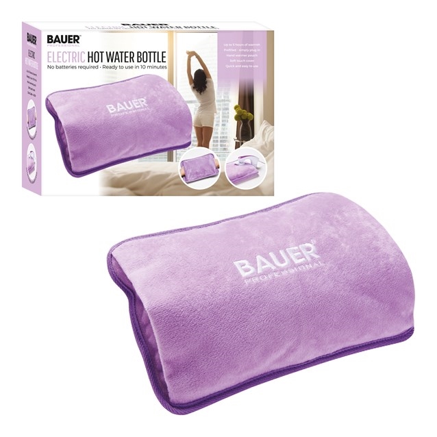 Bauer Rechargeable Electric Hot Water Bottle Lilac Electrical World