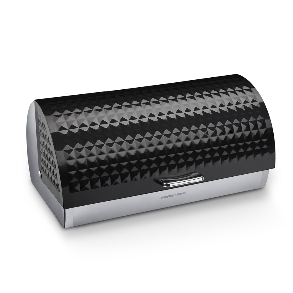 Morphy Richards Dimensions Roll Top Bread Bin Black Electrical World