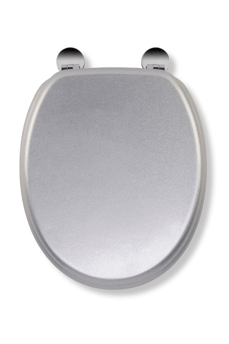 Croydex Flexi Fix Toilet Seat, Silver Quartz Electrical World
