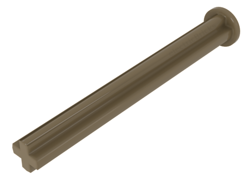 LEGO 15462 6055631 Dark Tan Technic, Axle 5 With Stop | electricBricks