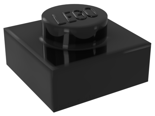 LEGO 3024 302426 Black Plate 1 x 1 | electricBricks : LEGO set and