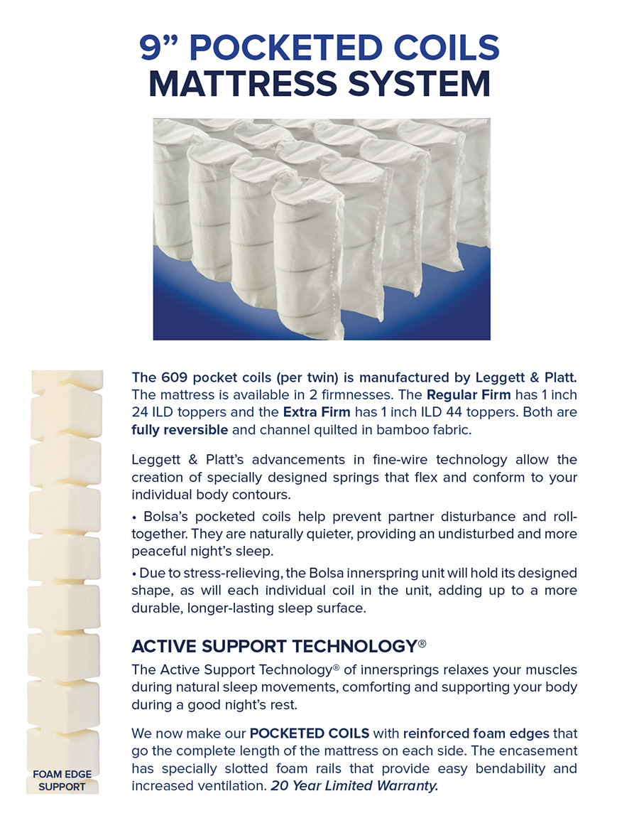 houston tx individually wrapped pocketed coil adjustable bed mattresses