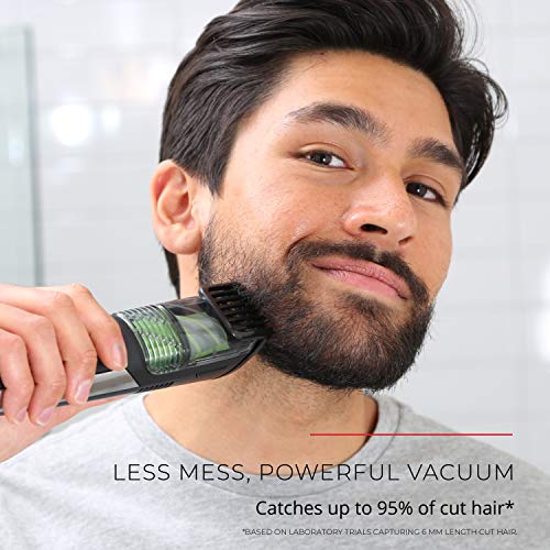 Remington MB6850 Vacuum Stubble and Beard Trimmer, Lithium Power and