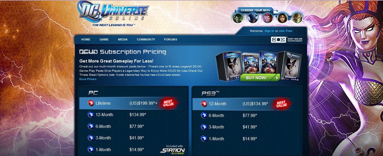 DC Universe Online's Lifetime Subscription You Think it's Worth it