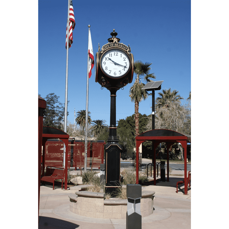4 Dial Washington Street Clock Large Post Clocks Electric Time®