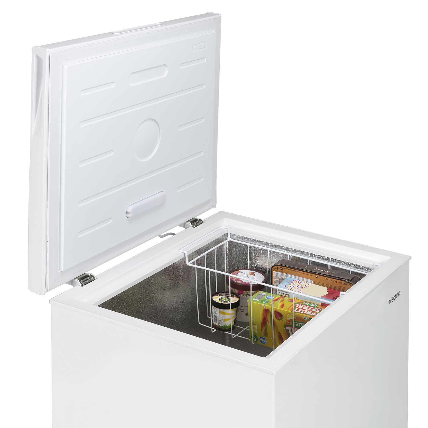 electriQ 141 Litre Chest Freezer With Outbuilding Use White electriQ