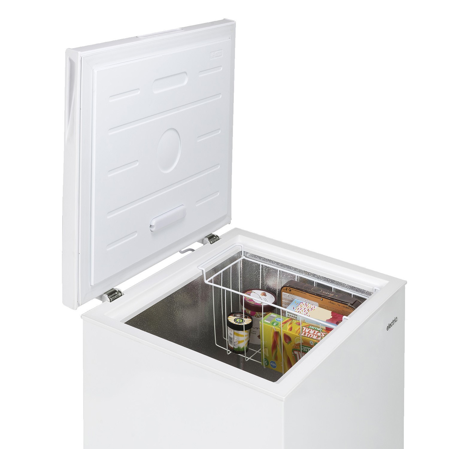 Refurbished electriQ EIQCHEST99LED 99 Litre Chest Freezer White electriQ
