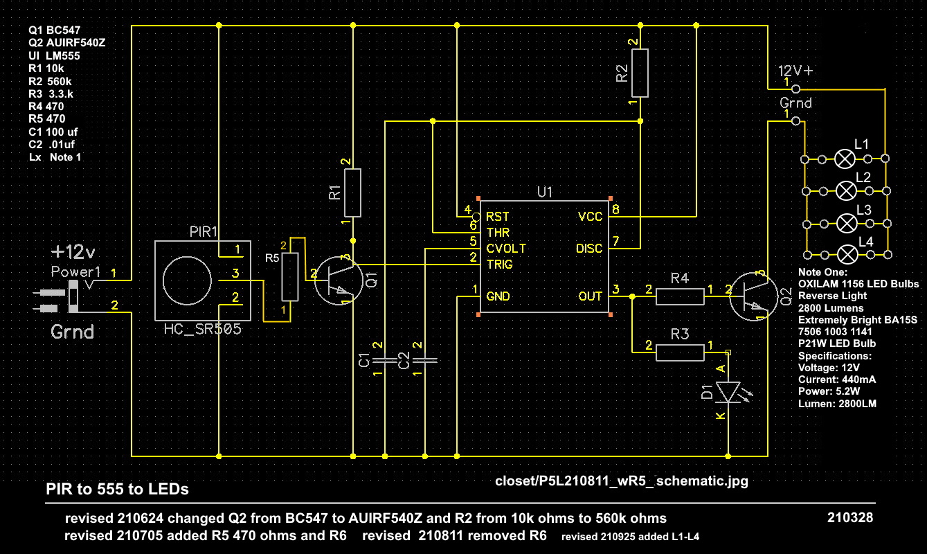 12 Volt PIR to Timer 210925 Electronics Forum (Circuits, Projects and