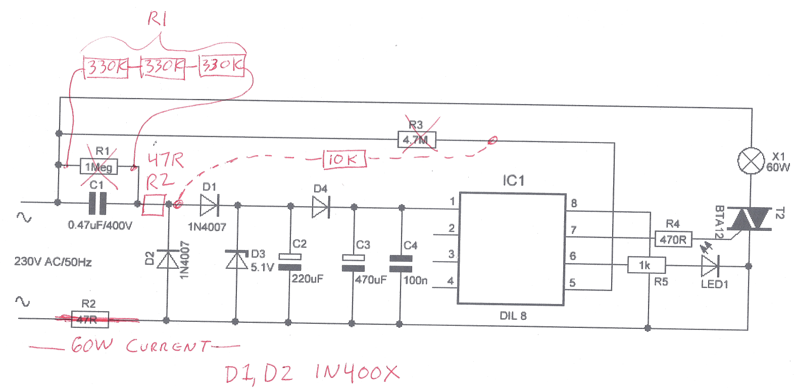 Capacitive Power Supply Direction | Electronics Forum (Circuits