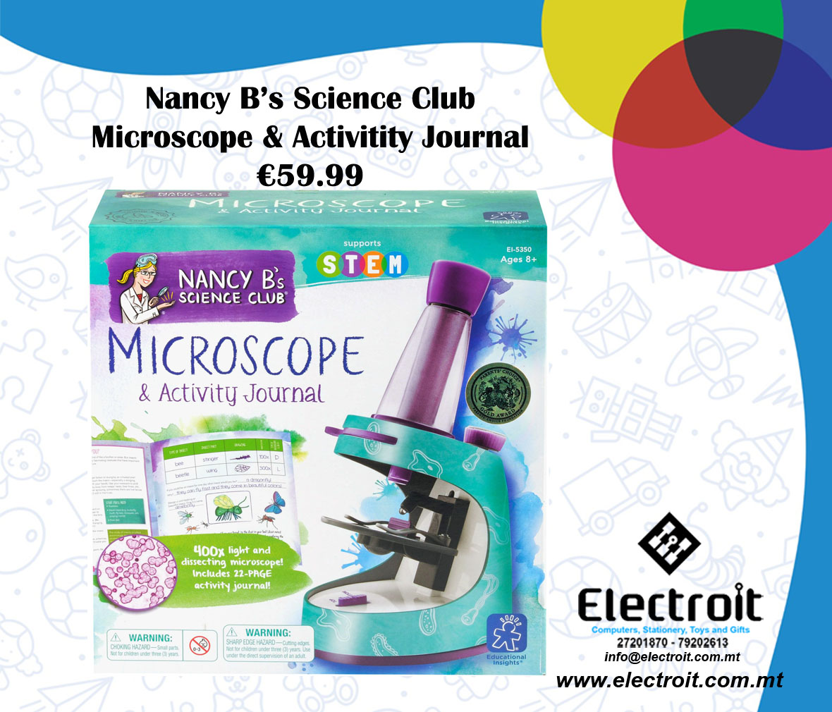 Nancy B's Science Club Microscope & Activity Journal Electroit