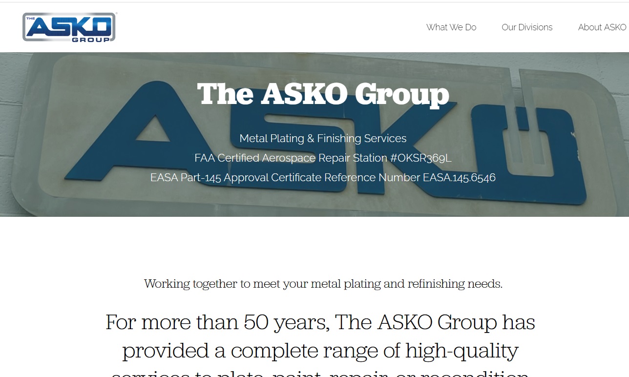 The Asko Group Electroless Nickel Plating Companies