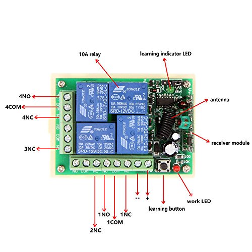 4 Channel Relay Board with wireless Remote control Buy Online