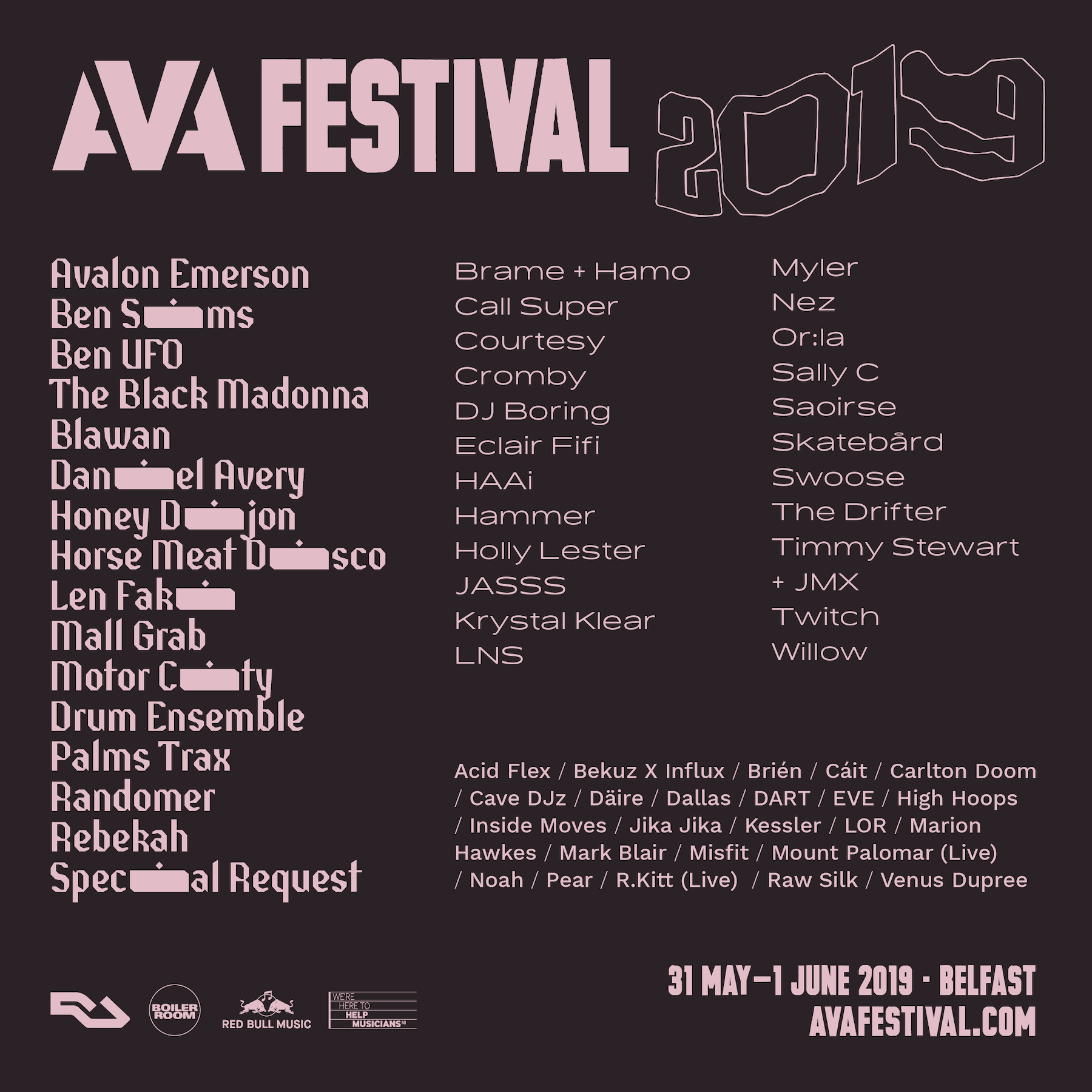 LINEUPNEWS AVA FESTIVAL 2019 reveals full lineup! ELECTRONIC