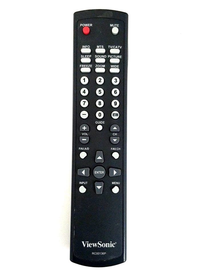VIEWSONIC RC00136P TV Remote Control N3735W N4285P N3235W
