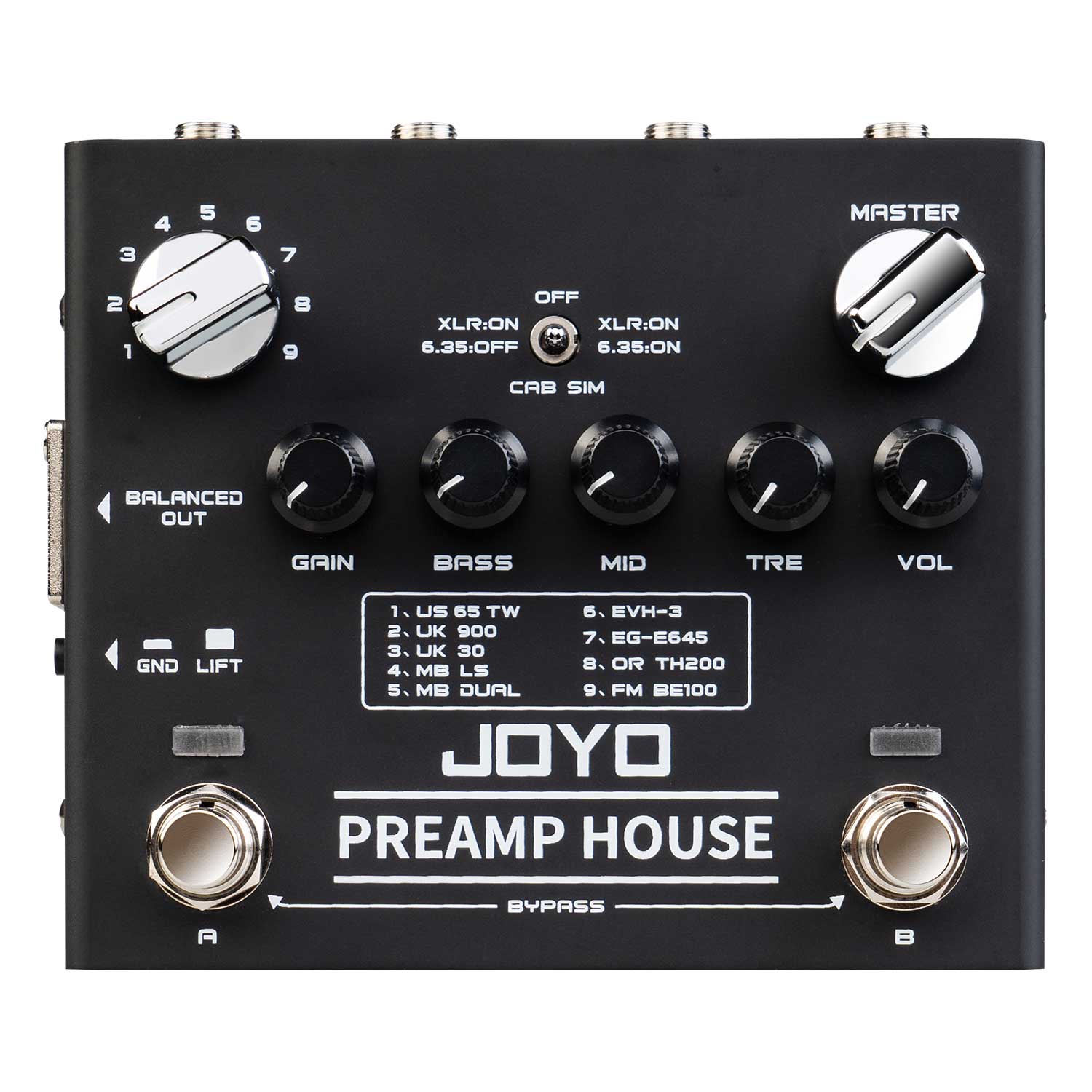 Pedal de efecto Preamp Simulator House Joyo Electrónica Japonesa