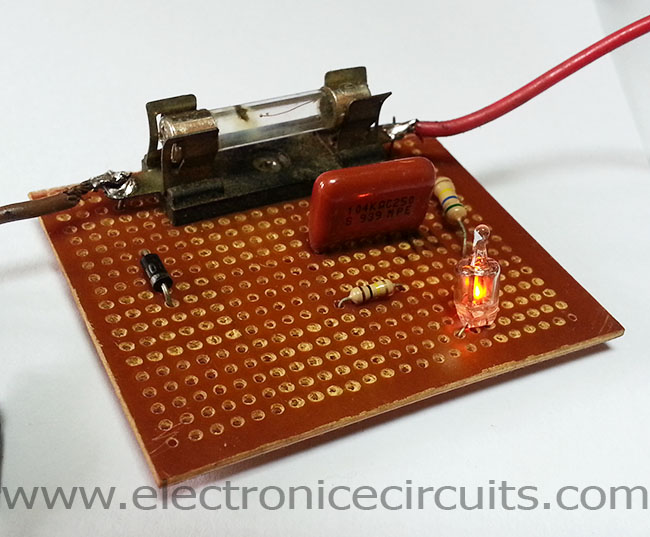 AC Neon Lamp filament or Semiconductor blown fuse Indicator
