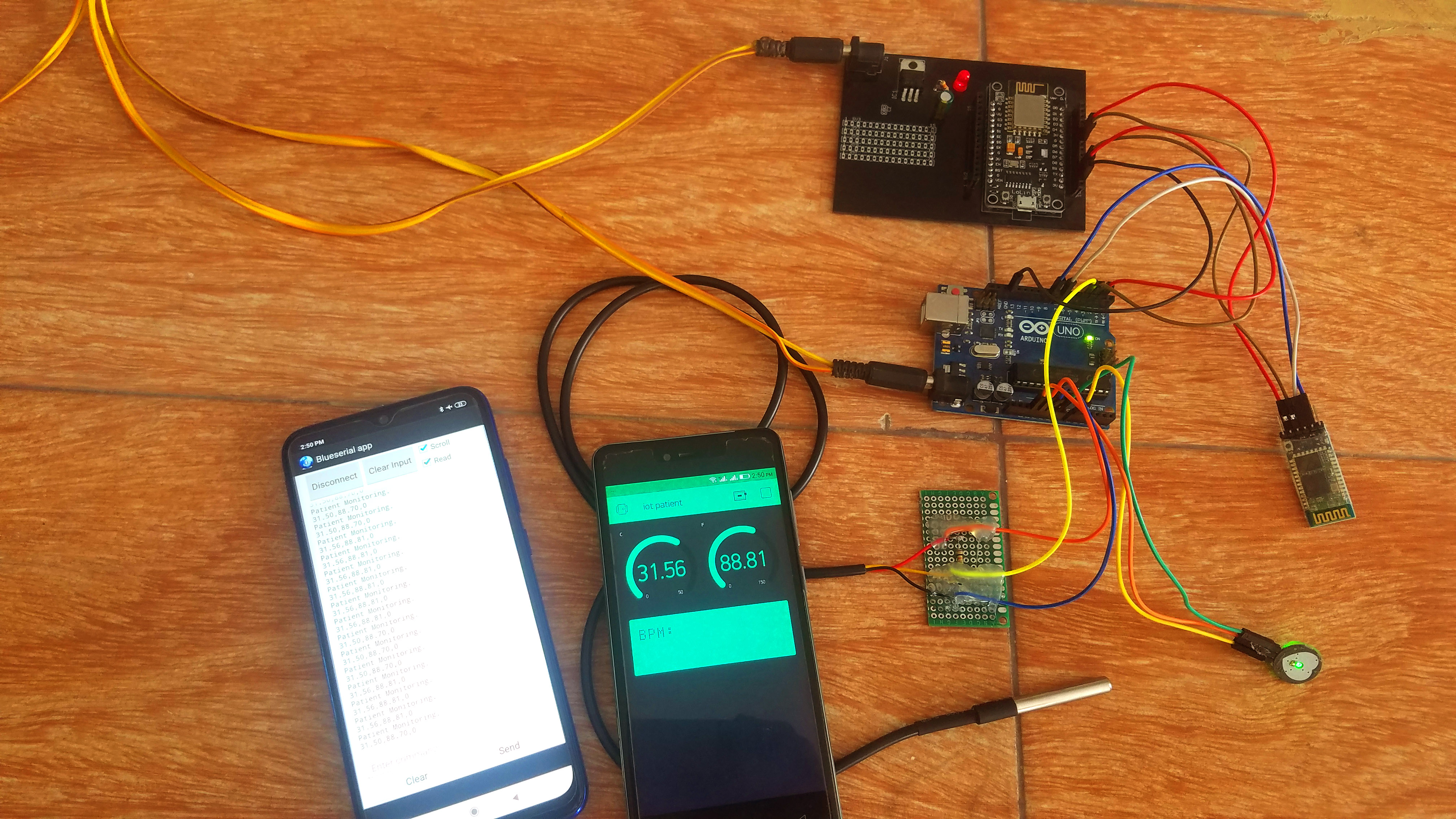 IoT based Patient monitoring System using ESP8266, Arduino & Android
