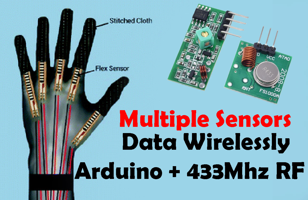 How to Send Multiple Sensors Data wirelessly using Arduino & 433Mhz RF Rx Tx