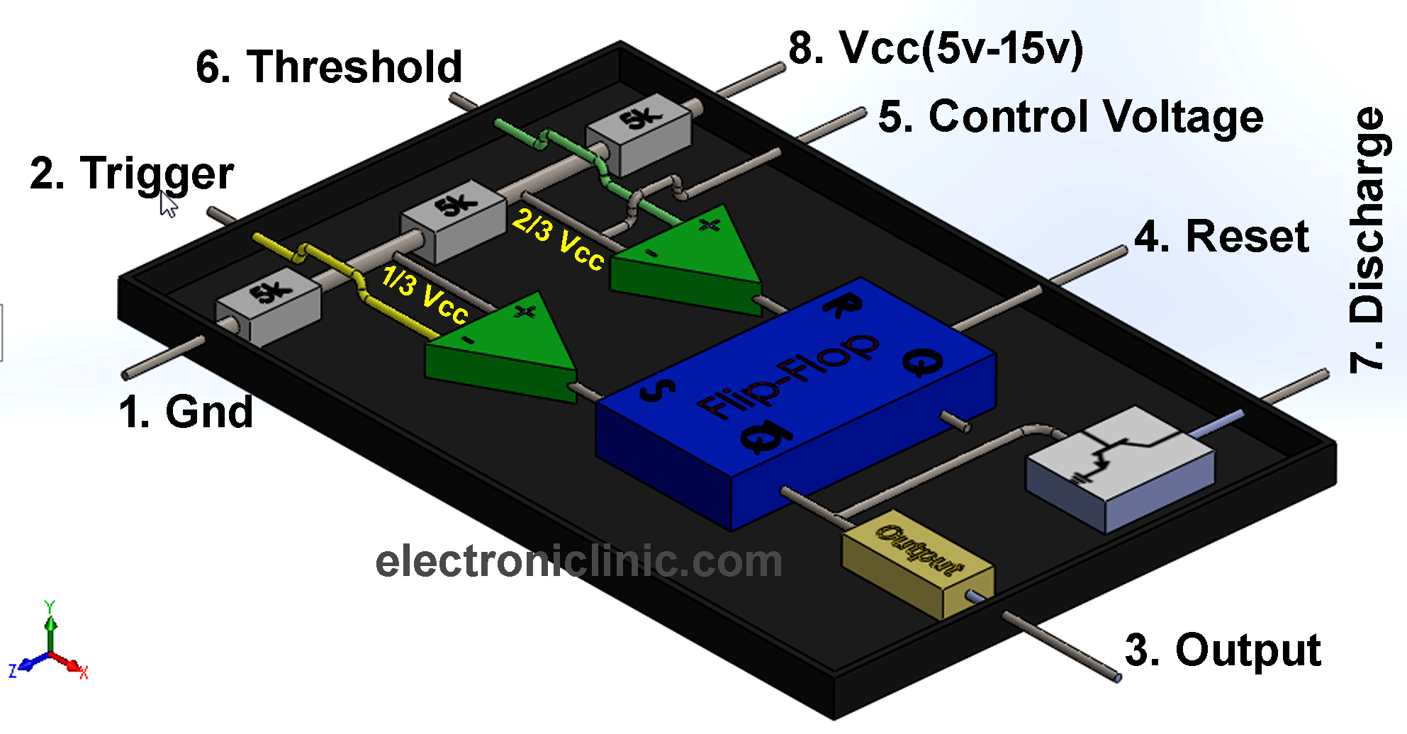 Time Delay Relay using 555 Timer, Proteus Simulation and PCB Design