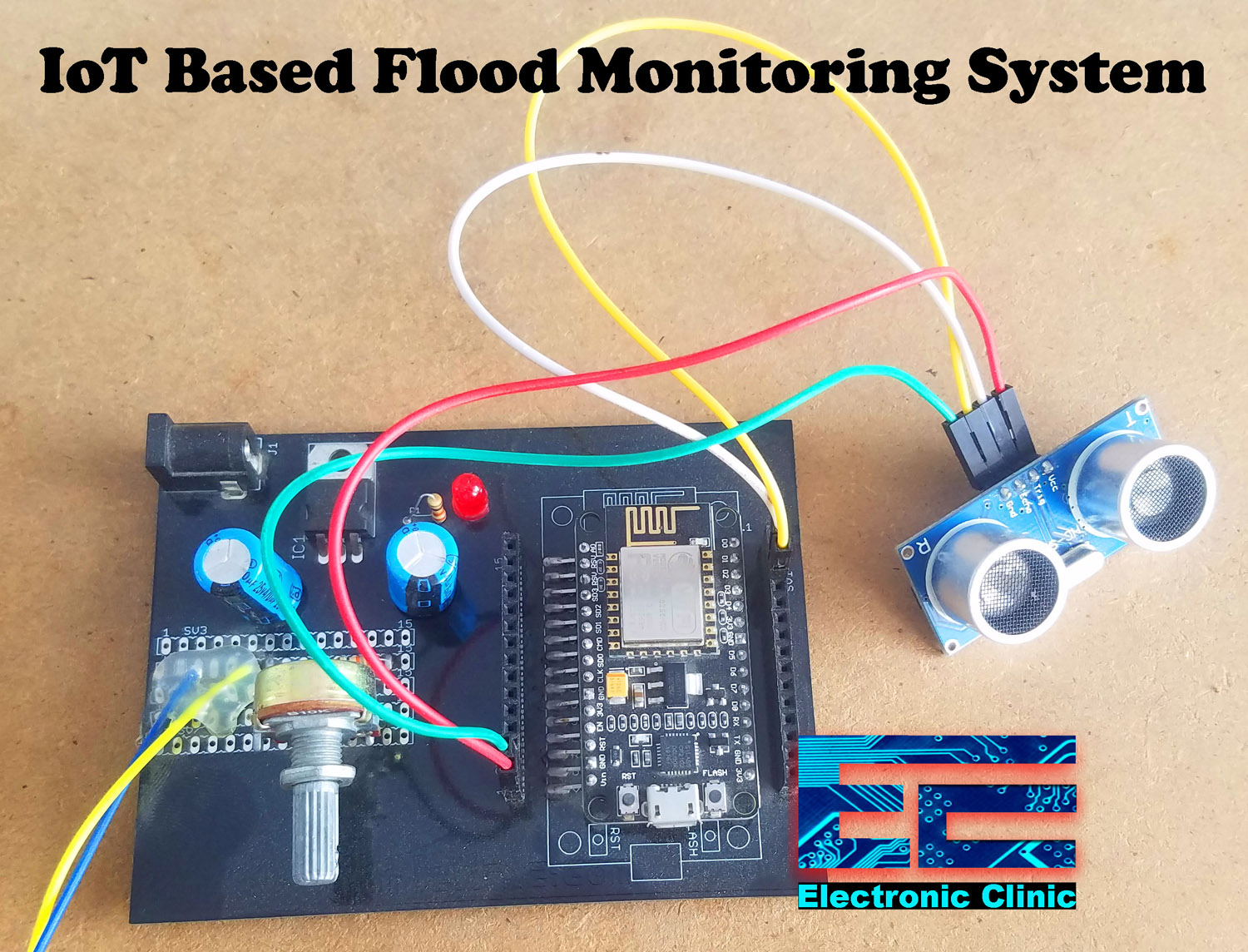 IoT based Flood Monitoring System using Ultrasonic Sensor and ESP8266