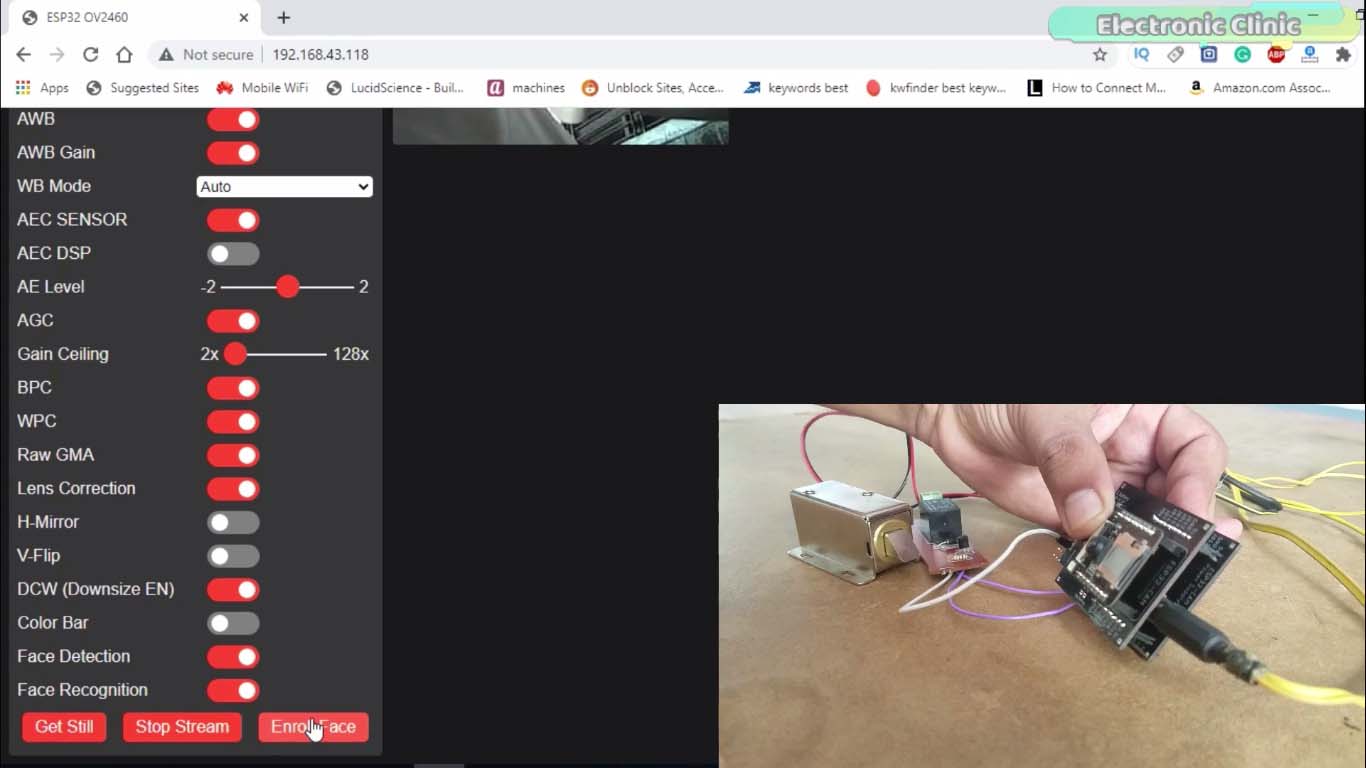 ESP32 Cam Face Recognition Door Lock System circuit and programming