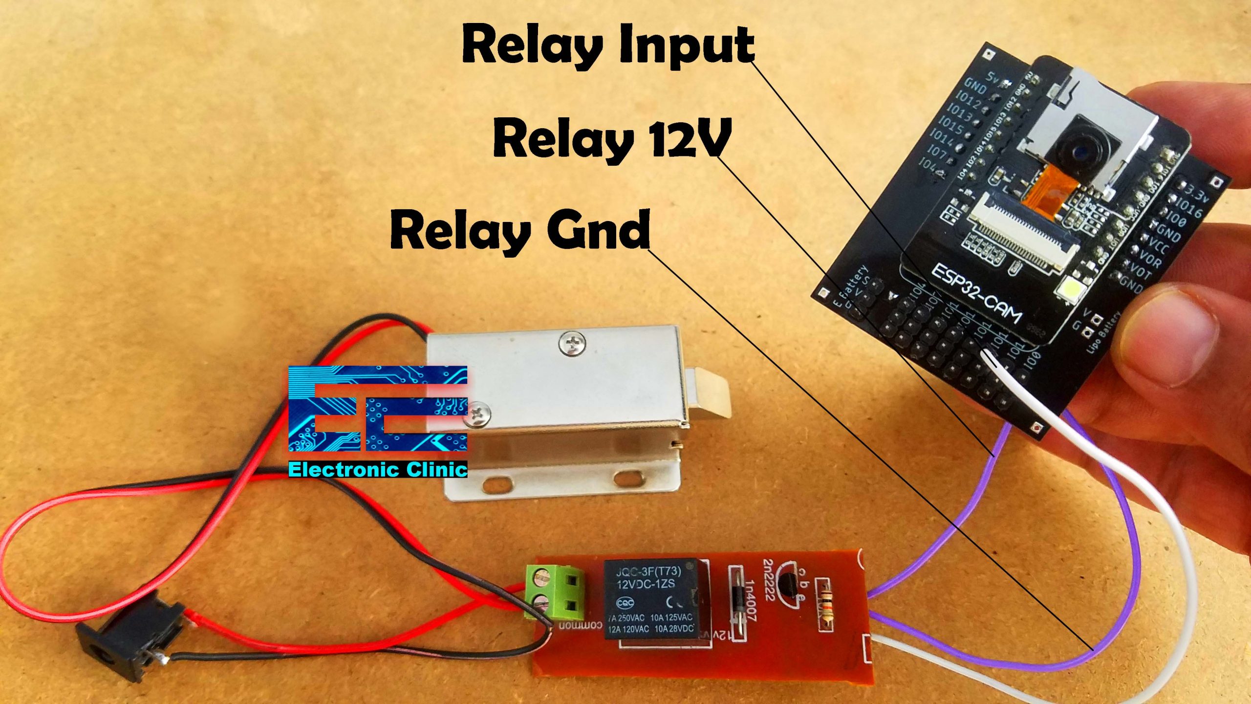 ESP32 Cam Face Recognition Door Lock System circuit and programming